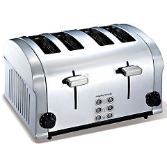Morphy Richards Accents Die Cast 4 Slice Toaster Stainless Steel