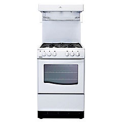 New World 55THLGWH Gas Cooker with High Level Grill White