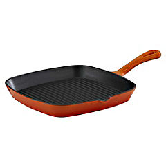 Cook's Collection Cast Iron Griddle Pan Orange