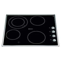 Hotpoint CRM641DX E6014X Electric Hob Black and Steel