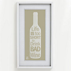 Wine Bottle Framed Art 67cm x 36cm