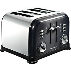 Morphy Richards 44733 Accents 4 Slice Black Toaster